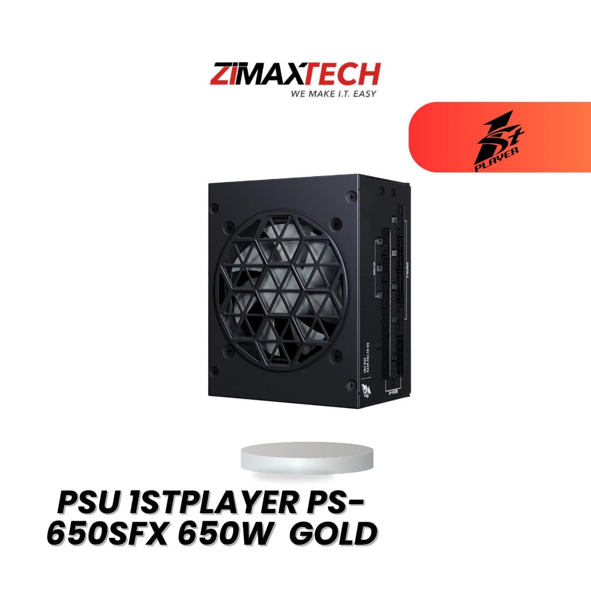 1STPLAYER PS-650SFX 650W FULL MODULAR SFX POWER SUPPLY WITH 80 PLUS GOLD CERTIFICATION AND 7 YEARS WARRANTY