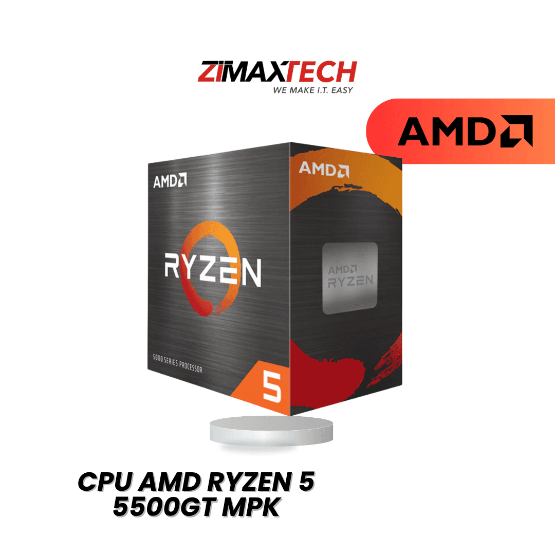 AMD RYZEN 5 5500GT (AM4) — 6C/12T, UP TO 4.4GHZ, 16MB L3 CACHE, VEGA 7 GRAPHICS, STOCK COOLER, 3Y WARRANTY.