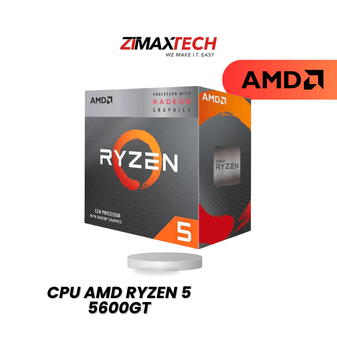 AMD RYZEN 5 5600GT (AM4) — 6C/12T, UP TO 4.6GHZ, 16MB L3 CACHE, VEGA 7 GRAPHICS, STOCK COOLER, 3Y WARRANTY.