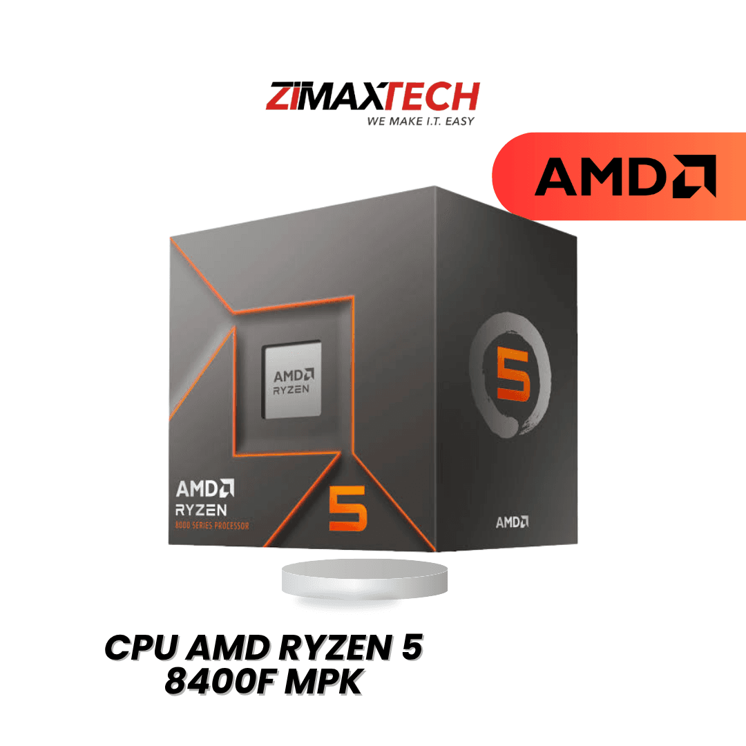 AMD RYZEN 5 8400F (AM5) — 6C/12T, UP TO 4.7GHZ, 16MB L3 CACHE, NO GRAPHICS, WRAITH STEALTH COOLER, 3Y WARRANTY.