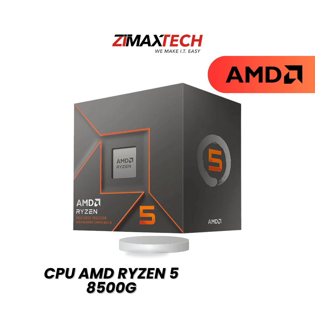 AMD RYZEN 5 8500G (AM5) — 6C/12T, UP TO 5.0GHZ, 16MB L3 CACHE, RADEON 740M GRAPHICS, NO COOLER, 3Y WARRANTY.