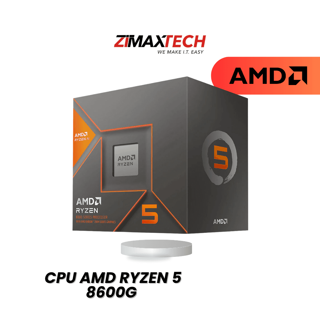 AMD RYZEN 5 8600G (AM5) — 6C/12T, UP TO 5.0GHZ, 16MB L3 CACHE, RADEON 760M GRAPHICS, NO COOLER, 3Y WARRANTY.