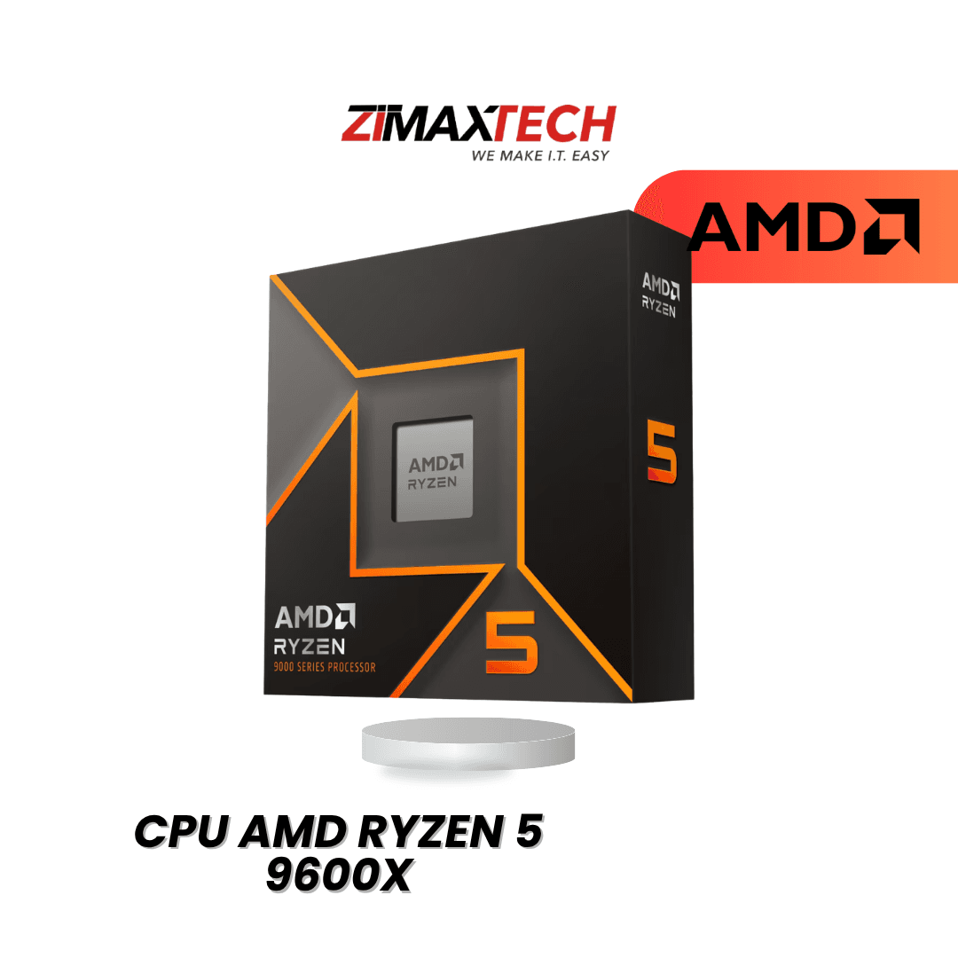 AMD RYZEN 5 9600X (AM5) — 6C/12T, UP TO 5.4GHZ BOOST, 32MB L3 CACHE, RADEON GRAPHICS, NO COOLER, 3Y WARRANTY.