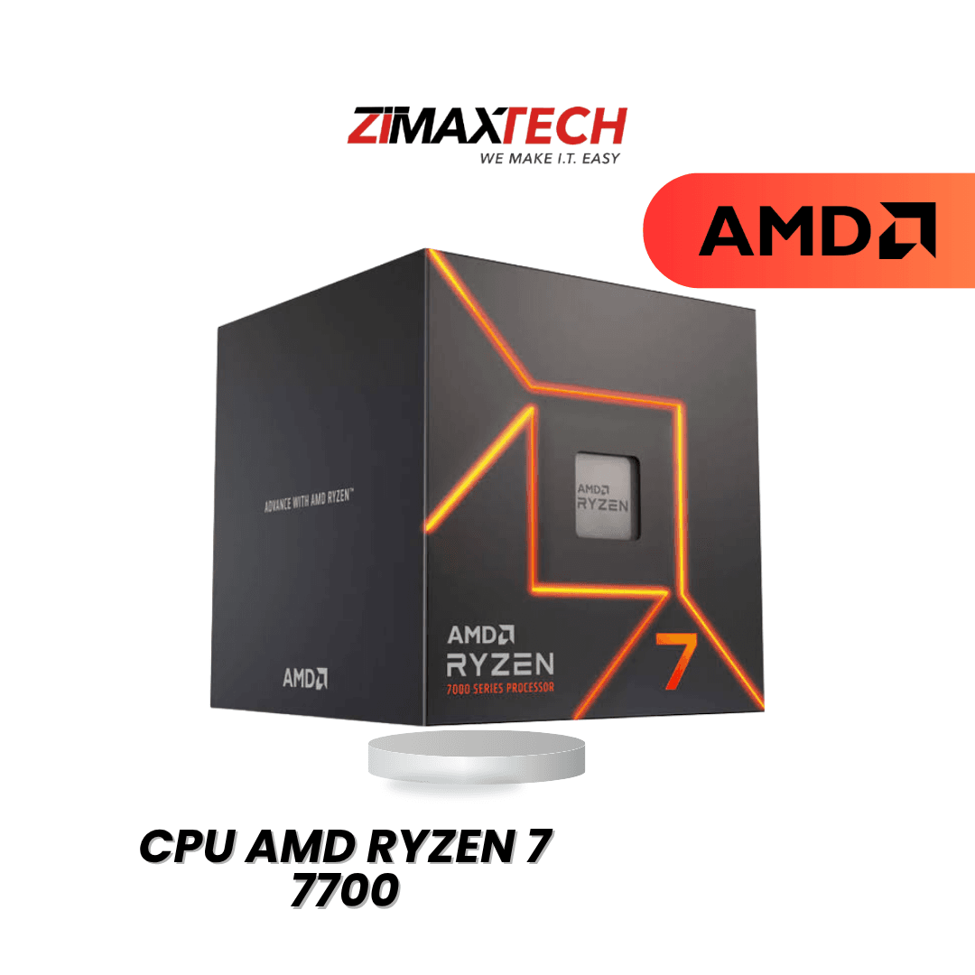 AMD RYZEN 7 7700 (AM5) — 8C/16T, UP TO 5.3GHZ, 32MB L3 CACHE, RADEON GRAPHICS, WRAITH PRISM COOLER, 3Y WARRANTY.