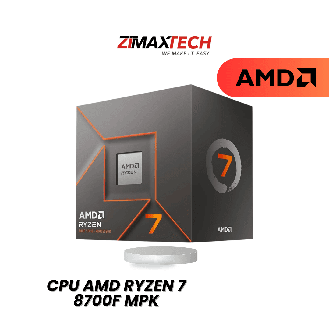 AMD RYZEN 7 8700F (AM5) — 8C/16T, UP TO 5.0GHZ, 16MB L3 CACHE, NO GRAPHICS, WRAITH STEALTH COOLER, 3Y WARRANTY.