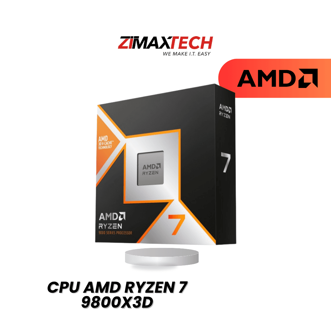 AMD RYZEN 7 9800X3D (AM5) — 8C/16T, UP TO 5.2GHZ, 96MB L3 CACHE, RADEON GRAPHICS, NO COOLER, 3Y WARRANTY.