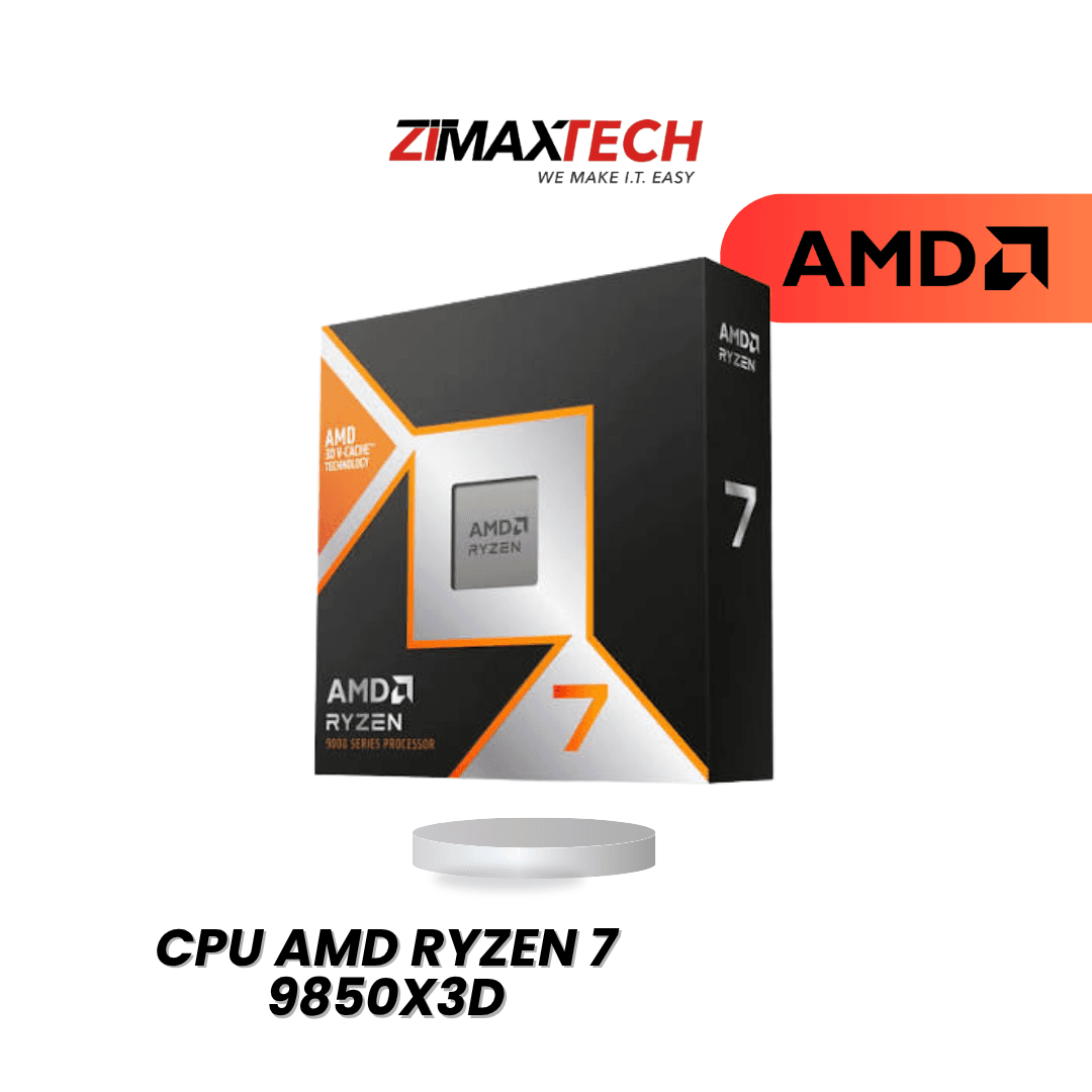AMD RYZEN 7 9850X3D (AM5) — 8C/16T, UP TO 5.6GHZ BOOST, 96MB L3 CACHE, RADEON GRAPHICS, NO COOLER, 3Y WARRANTY.