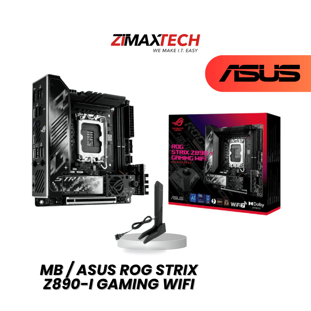 ASUS ROG STRIX Z890-I GAMING WIFI ITX MOTHERBOARD WITH LGA1851, DDR5, DUAL M.2, PCIE X16, ARGB GEN2, AND 3+1 YEARS WARRANTY (ONLINE REGISTRATION)