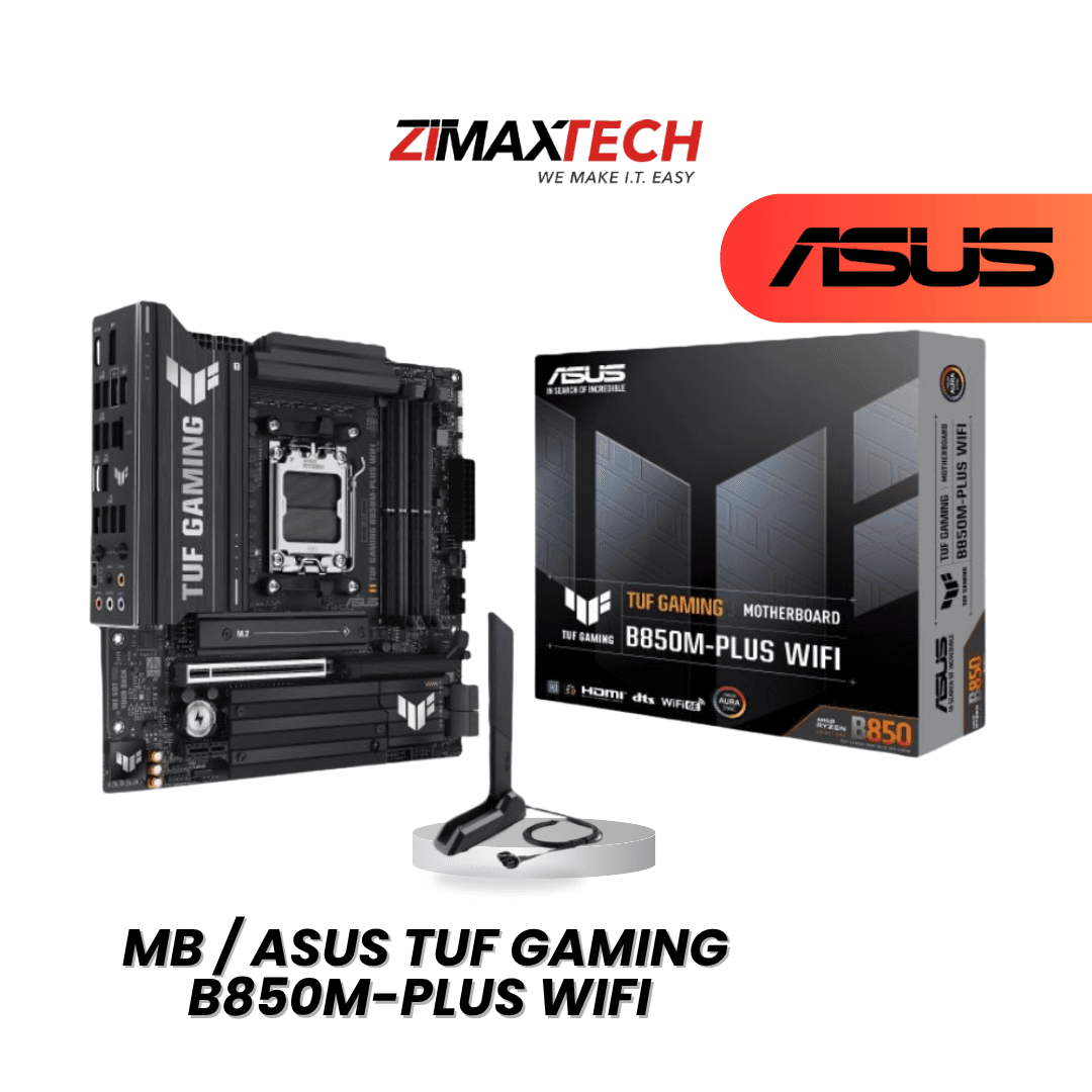 ASUS TUF GAMING B850M-PLUS WIFI MATX MOTHERBOARD WITH AM5, DDR5, 3 M.2, PCIE X16, ARGB GEN2, AND 3 YEARS WARRANTY