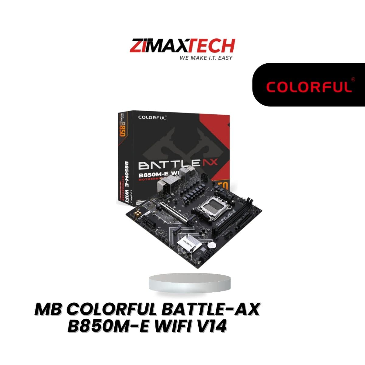 COLORFUL BATTLE-AX B850M-E WIFI V14 AM5 MATX MOTHERBOARD WITH DDR5, WIFI, 2 M.2 SLOTS, AND 3 YEARS WARRANTY