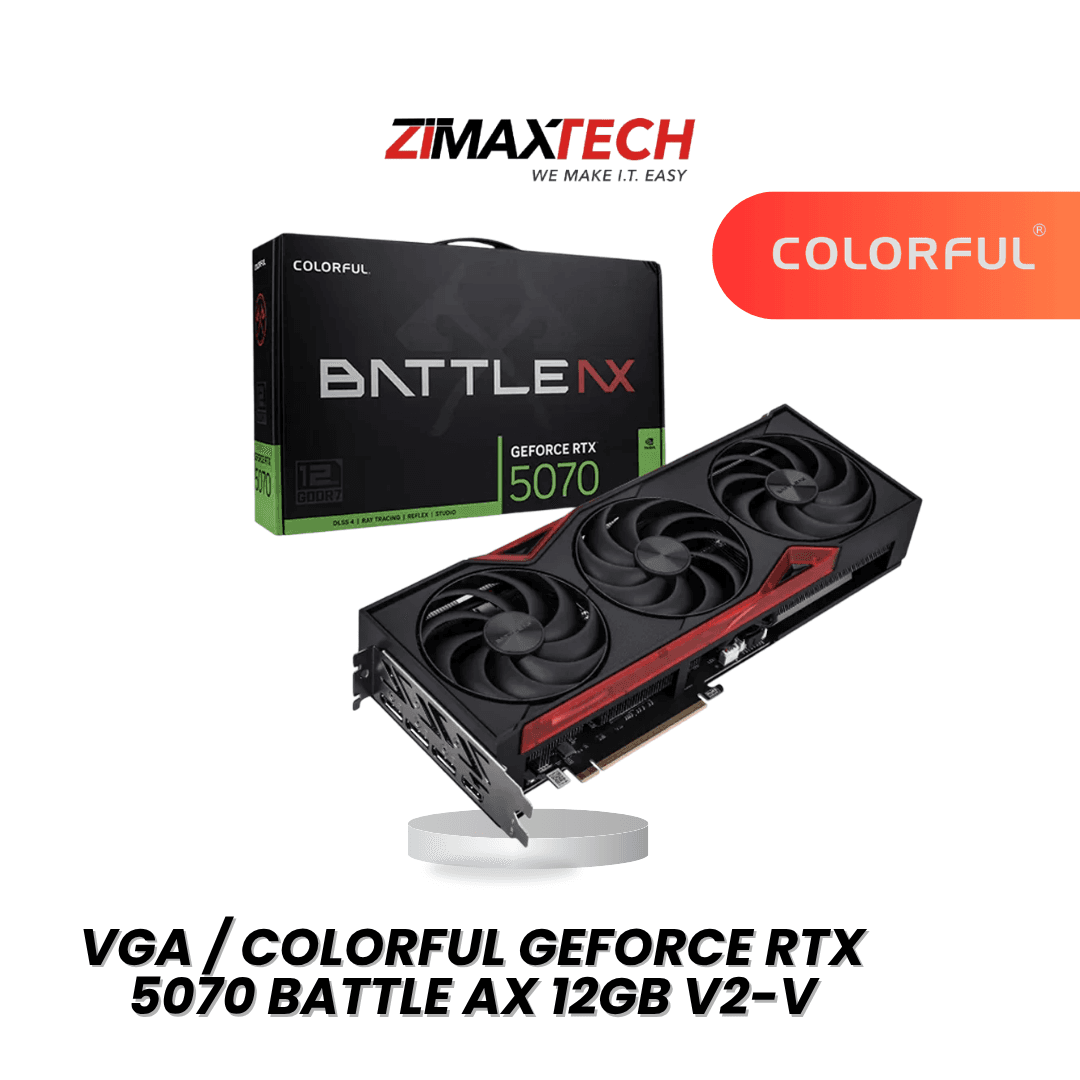 COLORFUL GEFORCE RTX 5070 BATTLE AX 12GB V2-V WITH 12GB GDDR7, 2512MHZ BOOST, AND 3 YEARS WARRANTY