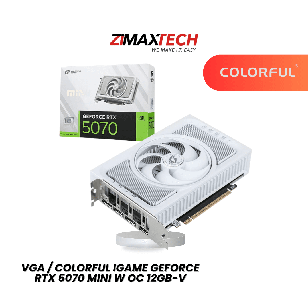 COLORFUL IGAME RTX 5070 MINI W OC 12GB-V WITH 12GB GDDR7, 2557MHZ BOOST, AND 3 YEARS WARRANTY