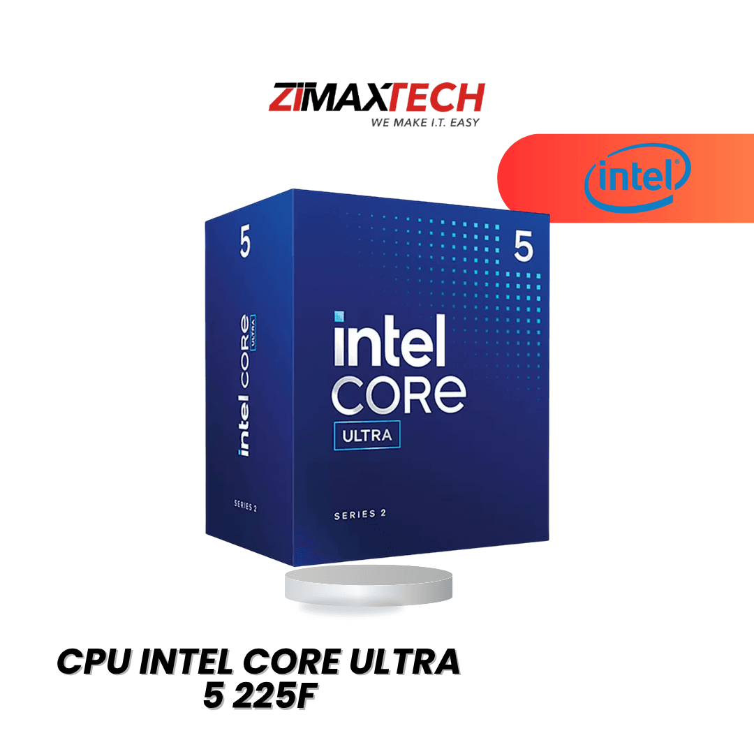 INTEL CORE ULTRA 5 225F: 10 CORES, UP TO 4.9GHZ, 20MB CACHE, NPU 13 TOPS, NO GRAPHICS, COOLER INCLUDED.