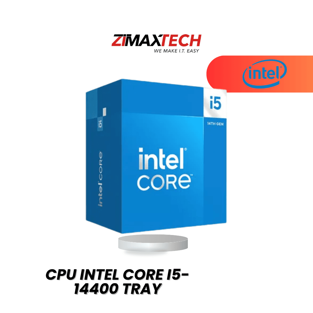 INTEL CORE I5-14400 (LGA1700) — 6P + 4E CORES, 16 THREADS, UP TO 4.7GHZ BOOST, 20MB L3 CACHE, UHD 730 GRAPHICS, NO COOLER, 3-YEAR WARRANTY.