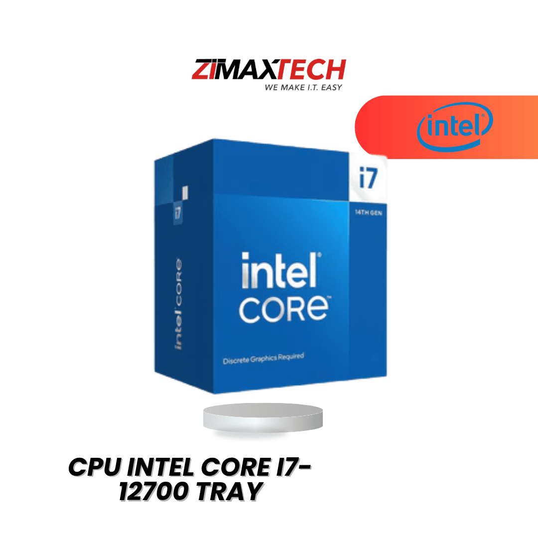 INTEL CORE I7-12700 (LGA1700) — 8P+4E, 20T, UP TO 4.9GHZ BOOST, 25MB L3 CACHE, UHD 770 GRAPHICS, NO COOLER, 3Y WARRANTY.