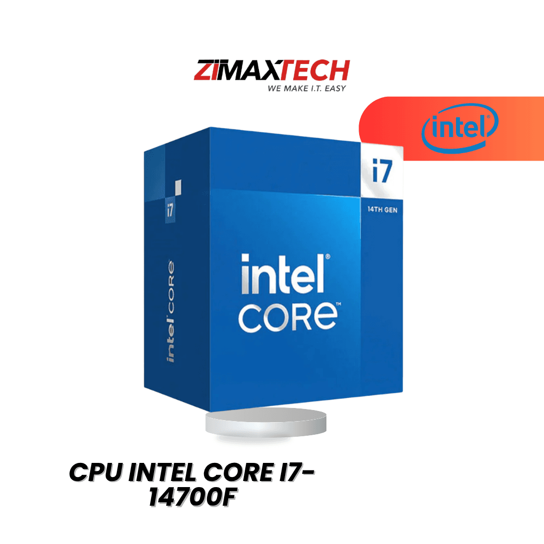 INTEL CORE I7-14700F (LGA1700) — 8P+12E, 28T, UP TO 5.4GHZ BOOST, 33MB L3 CACHE, NO GRAPHICS, STOCK COOLER, 3Y WARRANTY.