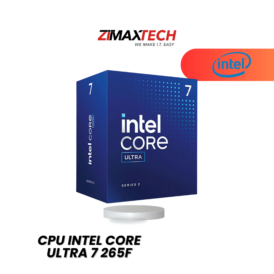 INTEL CORE ULTRA 7 265F (LGA1851) — 8P+12E, 20T, UP TO 5.3GHZ, 30MB CACHE, NPU 13 TOPS, NO GPU, STOCK COOLER, 3Y WARRANTY.