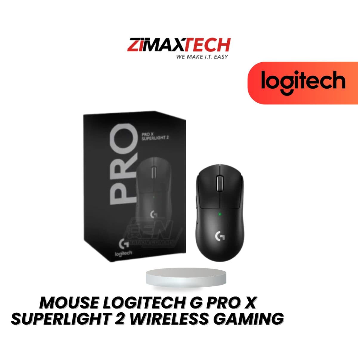 LOGITECH G PRO X SUPERLIGHT 2 WIRELESS GAMING MOUSE WITH 32000 DPI, 95H BATTERY LIFE, BLACK, AND 2 YEARS WARRANTY