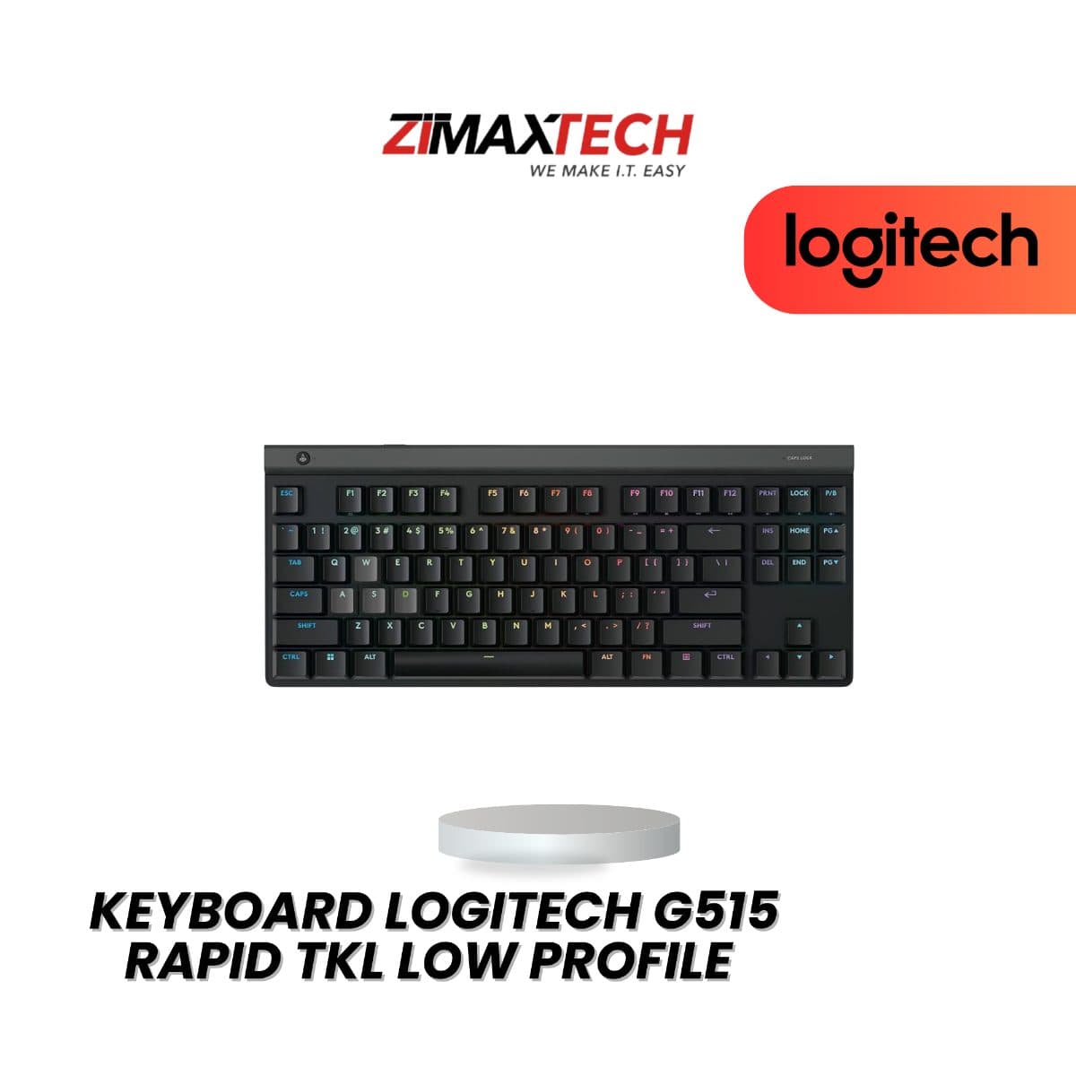 LOGITECH G515 RAPID TKL LOW PROFILE GAMING KEYBOARD WITH MAGNETIC ANALOG SWITCHES, RAPID TRIGGER, WIRED, BLACK, AND 2 YEARS WARRANTY