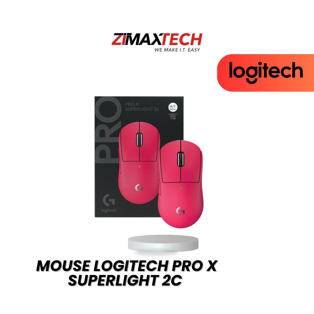LOGITECH PRO X SUPERLIGHT 2C WIRELESS GAMING MOUSE WITH 44000 DPI, 95H BATTERY LIFE, MAGENTA PINK, AND 2 YEARS WARRANTY