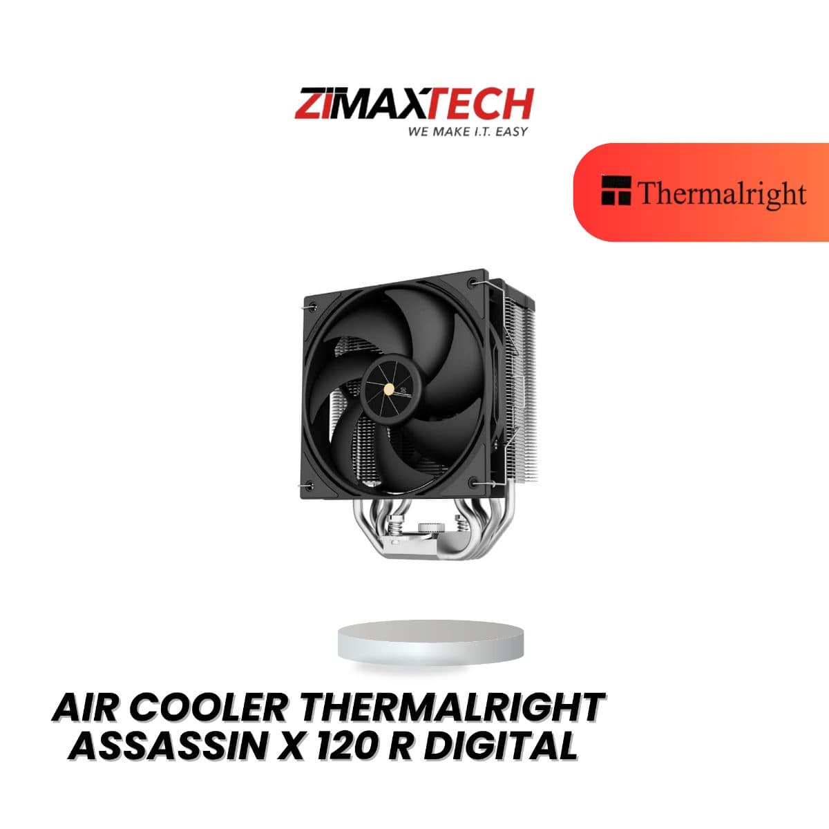 THERMALRIGHT ASSASSIN X 120 R DIGITAL BLACK AIR COOLER WITH 3 YEARS WARRANTY