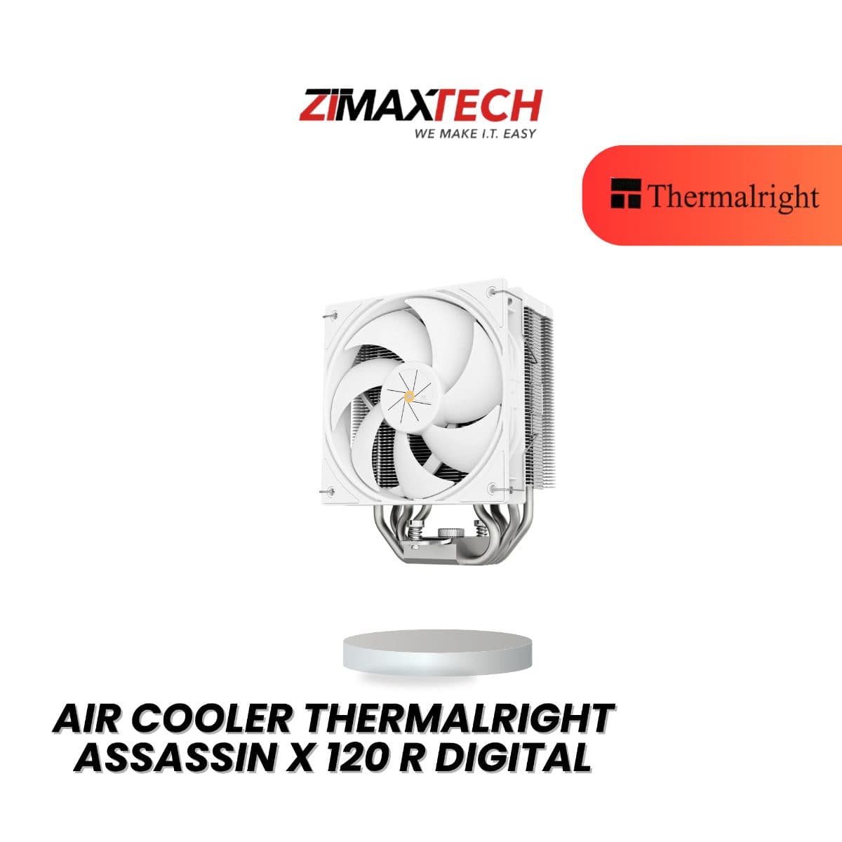 THERMALRIGHT ASSASSIN X 120 R DIGITAL WHITE AIR COOLER WITH 3 YEARS WARRANTY