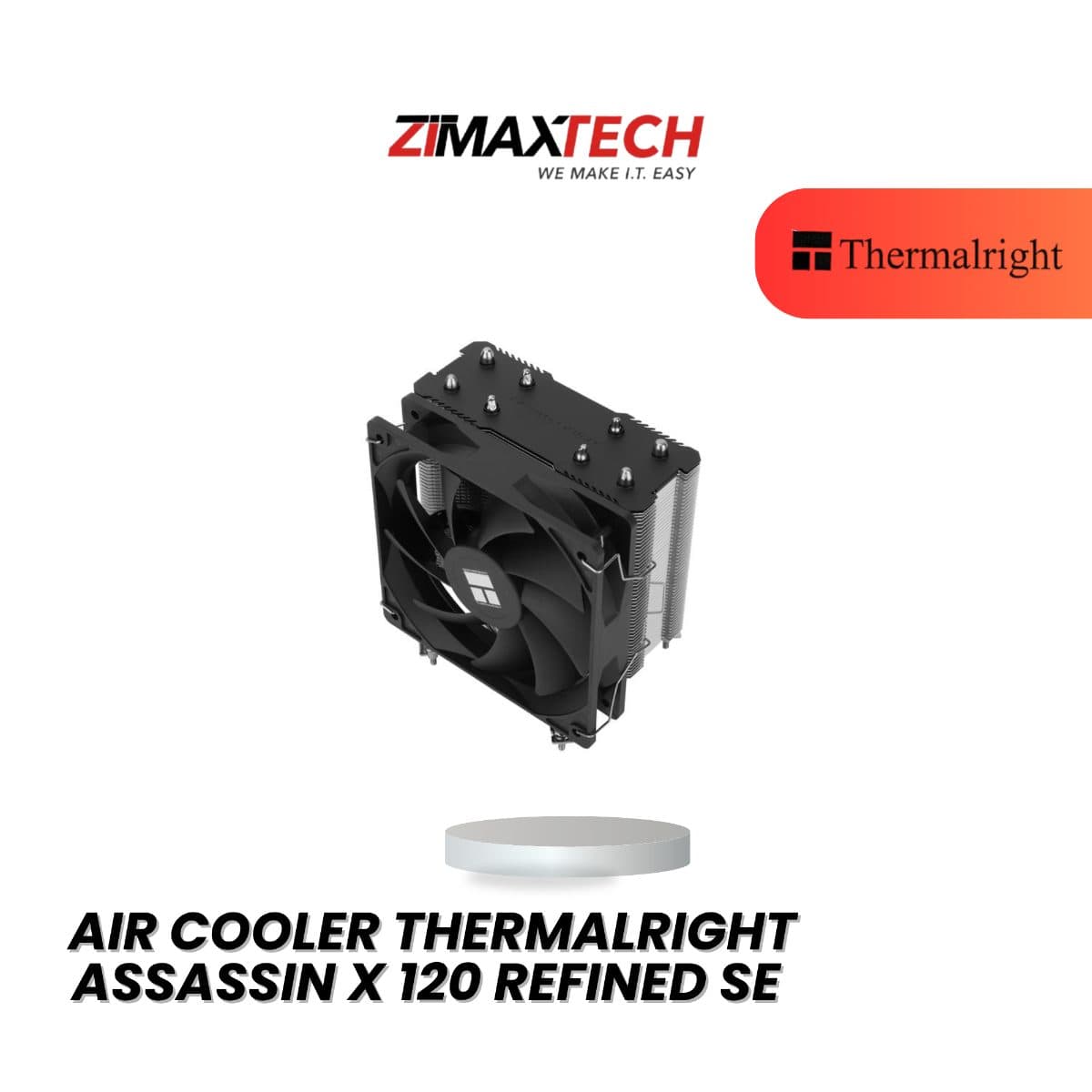 THERMALRIGHT ASSASSIN X 120 REFINED SE BLACK AIR COOLER WITH 3 YEARS WARRANTY