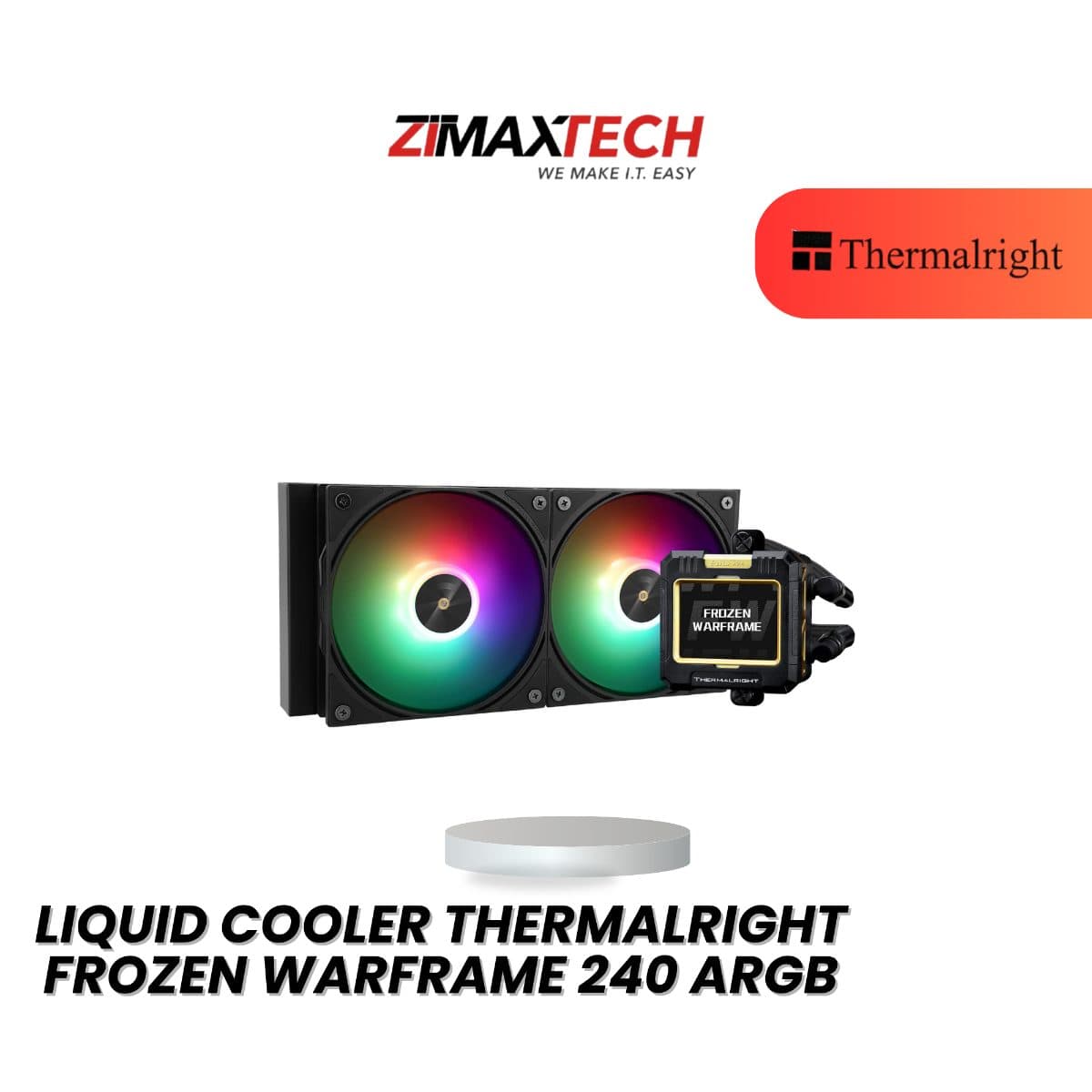 THERMALRIGHT FROZEN WARFRAME 240 ARGB BLACK 240MM LIQUID COOLER WITH 3 YEARS WARRANTY