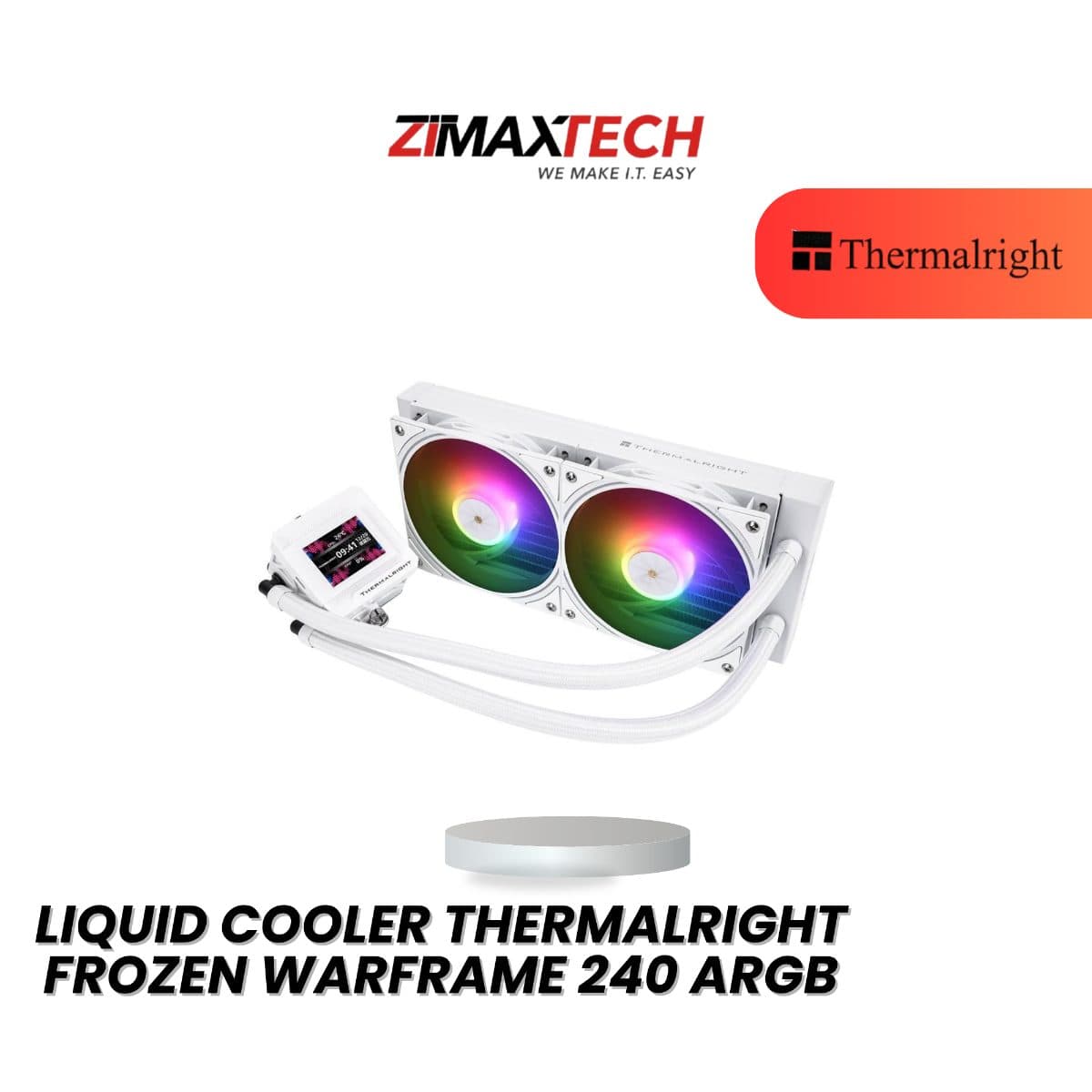 THERMALRIGHT FROZEN WARFRAME 240 ARGB WHITE 240MM LIQUID COOLER WITH 3 YEARS WARRANTY