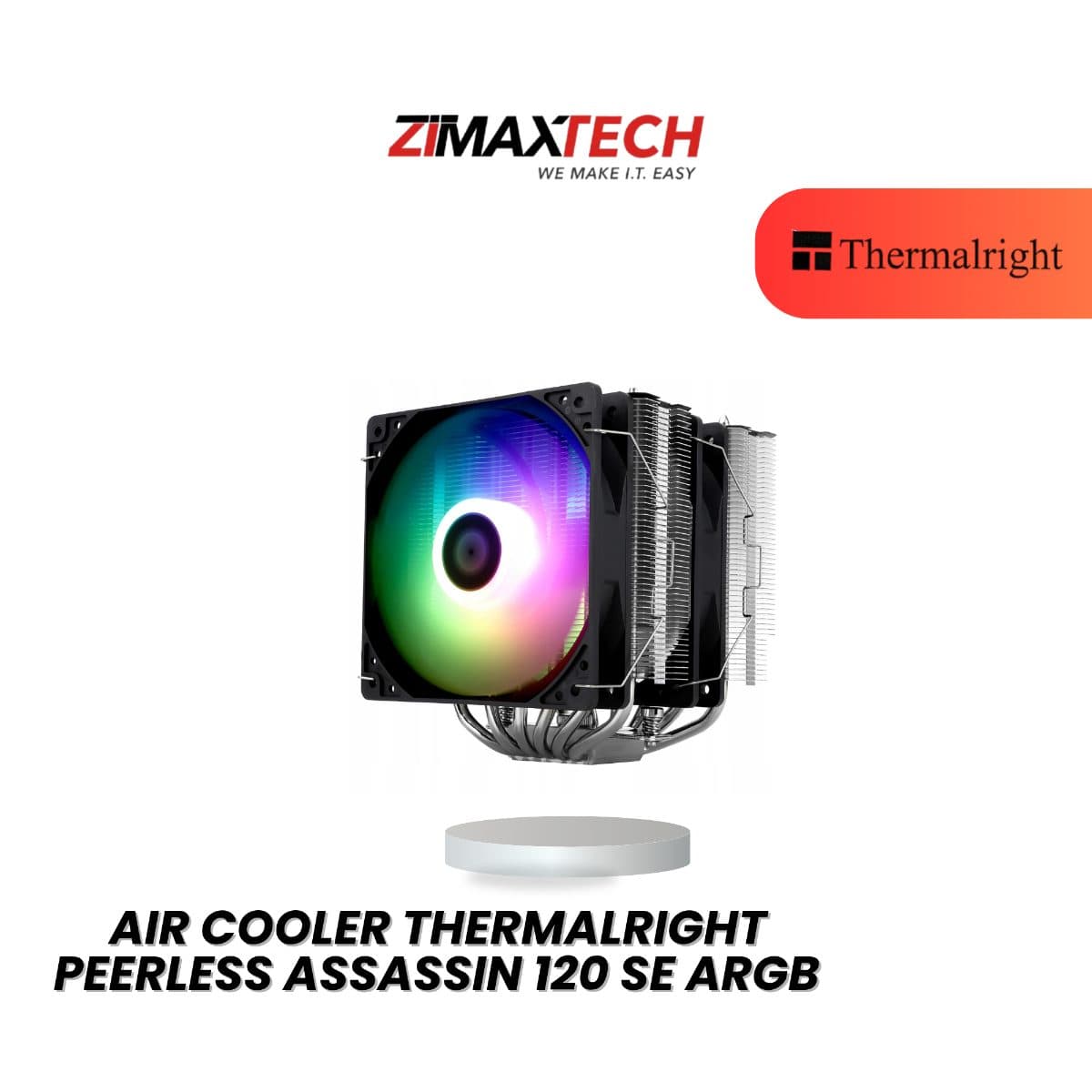 THERMALRIGHT PEERLESS ASSASSIN 120 SE ARGB BLACK AIR COOLER WITH 3 YEARS WARRANTY
