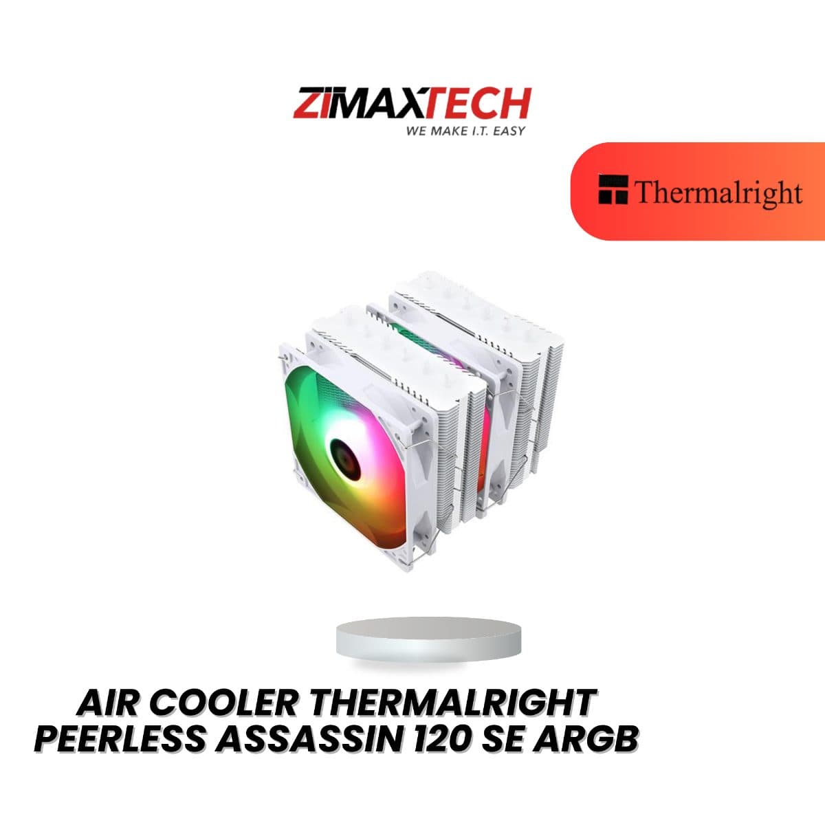 THERMALRIGHT PEERLESS ASSASSIN 120 SE ARGB WHITE AIR COOLER WITH 3 YEARS WARRANTY