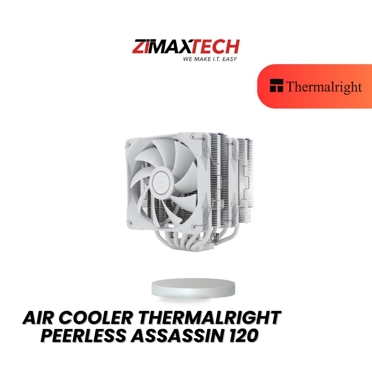 THERMALRIGHT PEERLESS ASSASSIN 120 WHITE AIR COOLER WITH 3 YEARS WARRANTY
