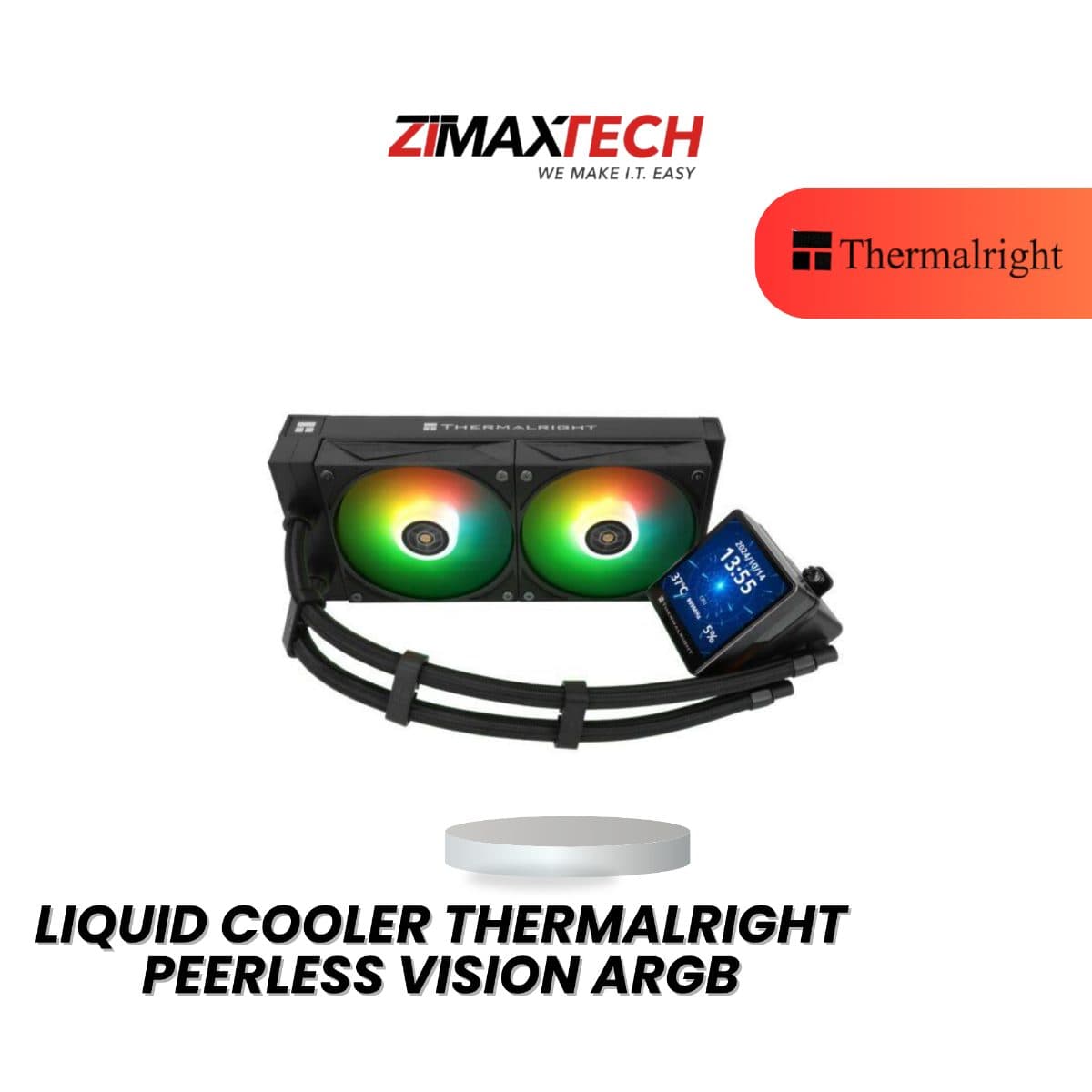 THERMALRIGHT PEERLESS VISION ARGB BLACK 240MM LIQUID COOLER WITH 3 YEARS WARRANTY