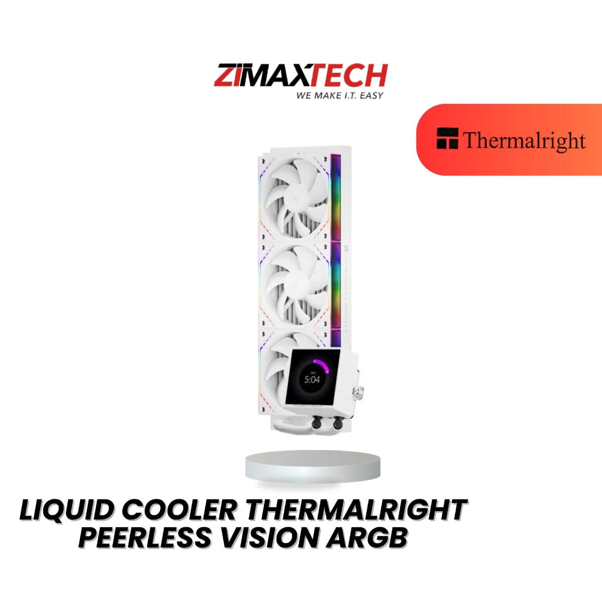 THERMALRIGHT PEERLESS VISION ARGB WHITE 360MM LIQUID COOLER WITH 3 YEARS WARRANTY