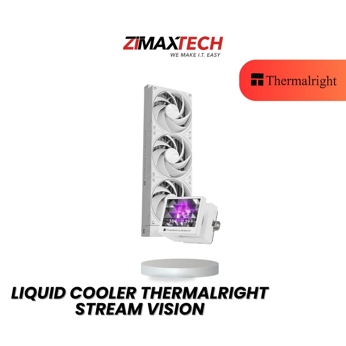 THERMALRIGHT STREAM VISION WHITE 360MM LIQUID COOLER WITH 3 YEARS WARRANTY